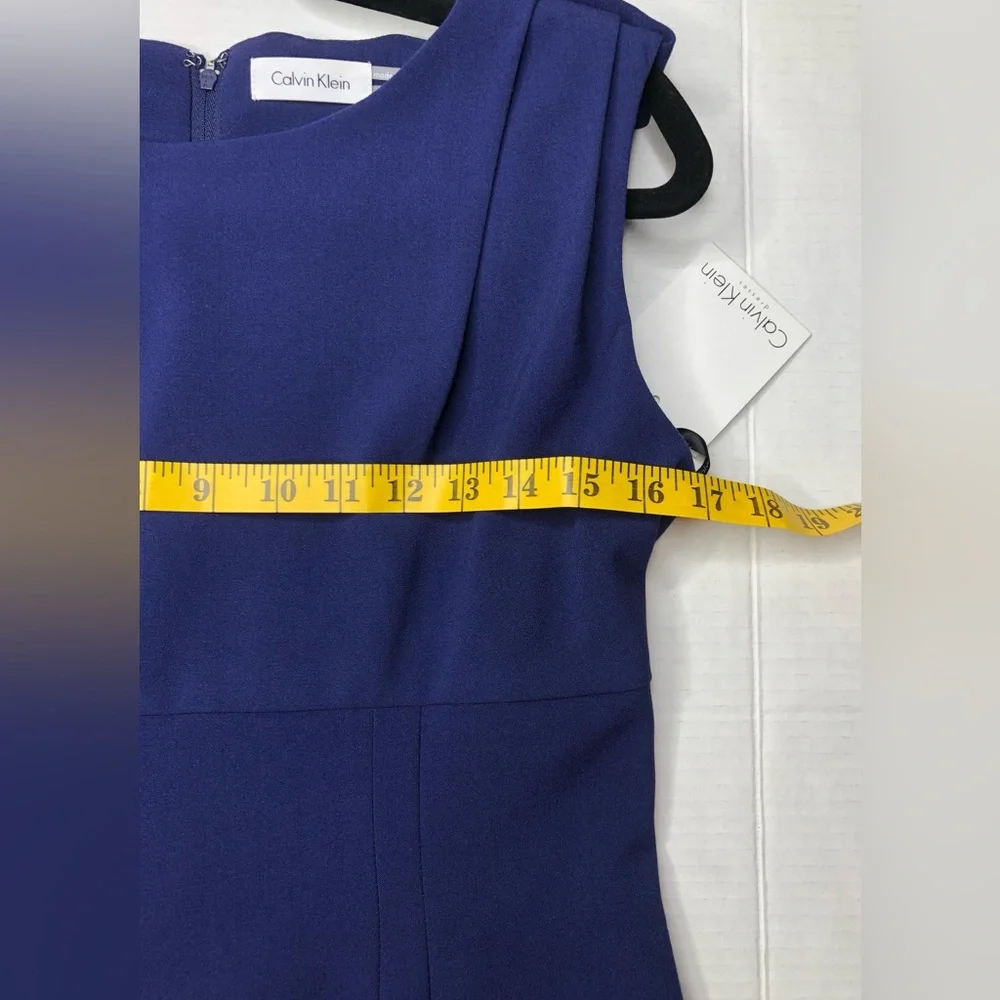 Calvin Klein Navy Blue Sleeveless Midi 4 Dress